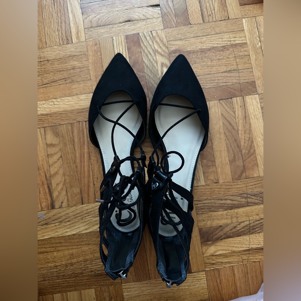 Sam Edelman black laced flats